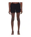 Mugler Black Paneled Swim Shorts In Black