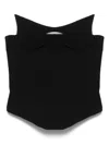 Mugler Sleeveless Corset Top Cut-out Detailing In Black
