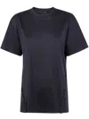 Mugler Short Sleeve Round Neck Top With Studs In Nude