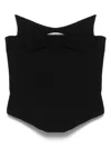 Mugler Sleeveless Corset Top Cut-out Detailing In Black