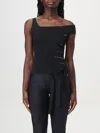 Mugler Bandage Knitted Top In Schwarz