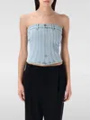 Mugler Women's Denim Bustier Top
