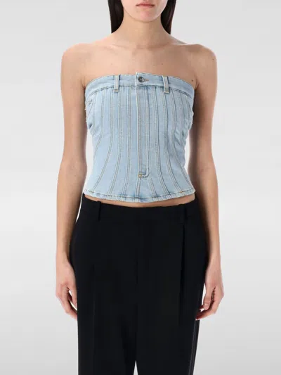 MUGLER TOP MUGLER WOMAN COLOR BLUE,G95951009