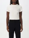 Mugler Woman T-shirt White Size Xs Cotton In Weiss