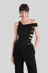 Mugler Topwear In Black Viscose In Multi