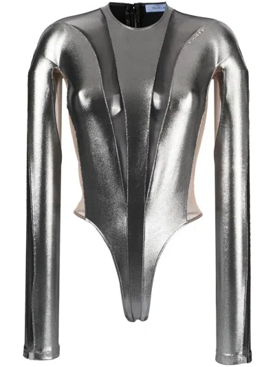 Mugler Topwear In Silver