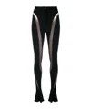Mugler Transparent Stitching Leggings