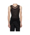 Mugler Transparent Stretch Vest In Black