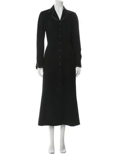 Pre-owned Mugler Trench Coat In Green