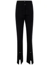 Mugler Flare Pierced Trousers In Black
