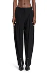 Mugler Women's Pierced Loose Tailored Trousers In Black