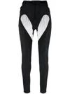 Mugler Contoured High-waisted Skinny Trousers In Black