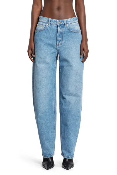 Mugler Trousers In Blue