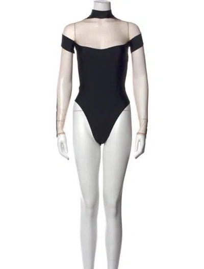 Pre-owned Mugler Turtleneck Long Sleeve Bodysuit