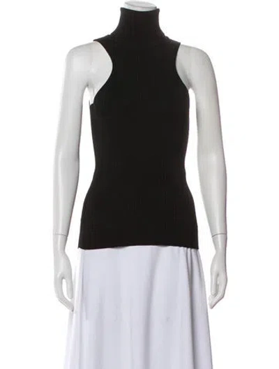 Pre-owned Mugler Turtleneck Sweater In Black