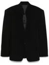 Mugler Twill Jacket In Black