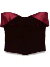 Mugler Velvet Corset Top In Red