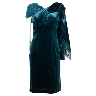 Pre-owned Mugler Velvet Dress In Black