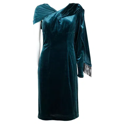 Pre-owned Mugler Velvet Dress In Black