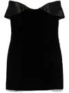 Mugler Strapless Mini Dress In Black
