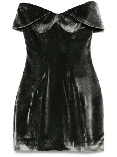 MUGLER VELVET MINI DRESS