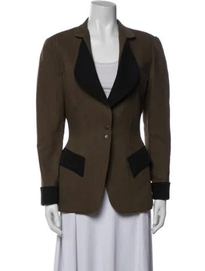 Pre-owned Mugler Vintage 1980's Blazer In Brown