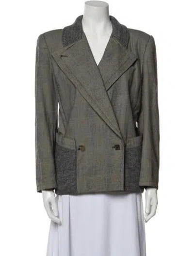 Pre-owned Mugler Vintage 1980's Blazer In Gray