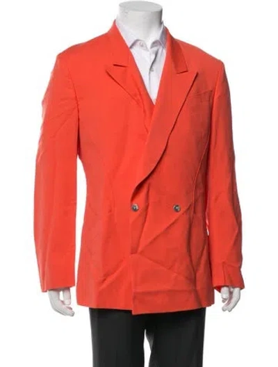 Pre-owned Mugler Vintage 1980's Blazer In Orange