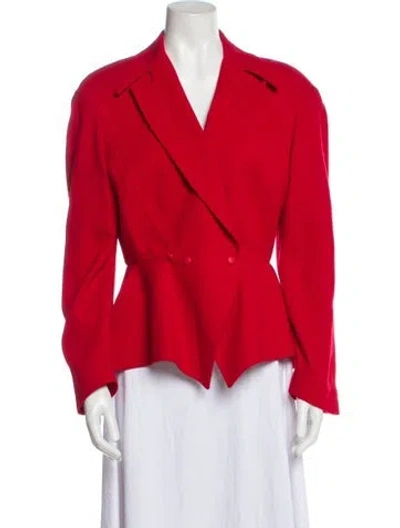 Pre-owned Mugler Vintage 1980's Blazer In Red