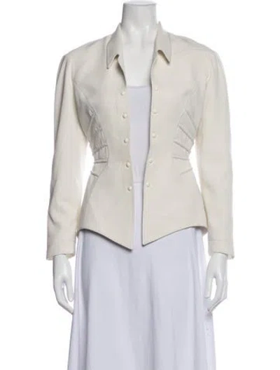Pre-owned Mugler Vintage 1980's Blazer In White