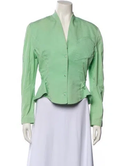 Pre-owned Mugler Vintage 1980's Evening Jacket In Green