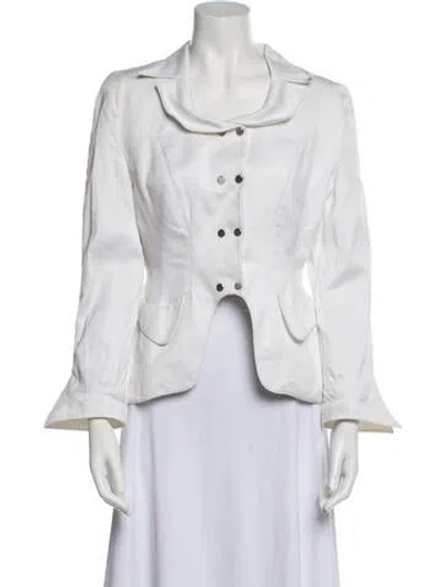 Pre-owned Mugler Vintage 1980's Evening Jacket In White