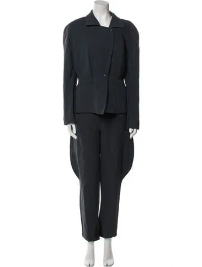 Pre-owned Mugler Vintage 1980's Pant Set In Blue