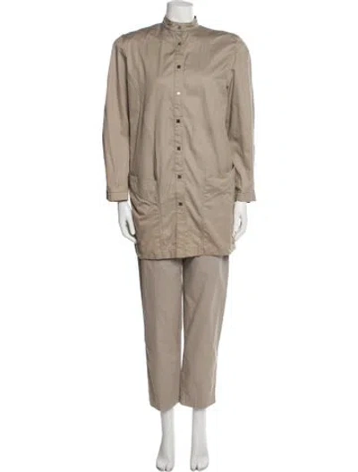 Pre-owned Mugler Vintage 1980's Pant Set In Neutral