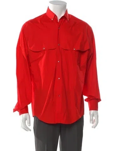 Pre-owned Mugler Vintage 1980's Shirt In Red