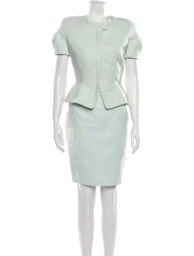 Pre-owned Mugler Vintage 1980's Skirt Set In Green