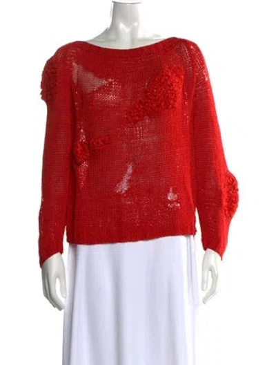 Pre-owned Mugler Vintage 1980's Sweater In Red