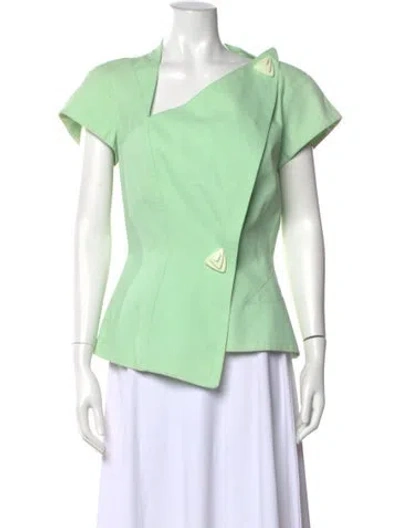 Pre-owned Mugler Vintage 1980's Top In Green