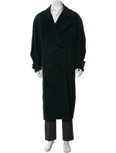 Pre-owned Mugler Vintage 1980's Trench Coat In Green