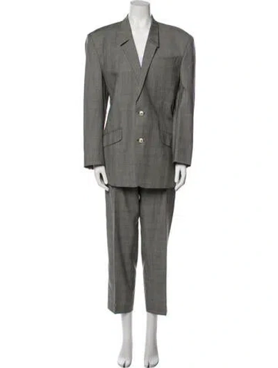 Pre-owned Mugler Vintage 1980's Two-piece Suit In Gray