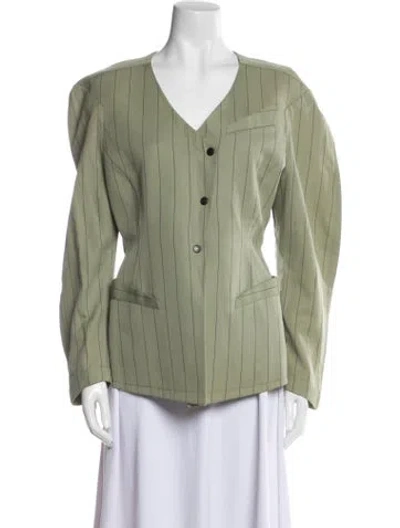 Pre-owned Mugler Vintage 1986 Jacket In Green