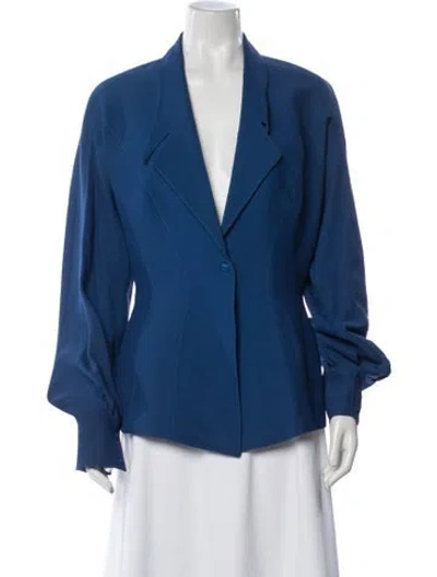 Pre-owned Mugler Vintage 1987 Blazer In Blue