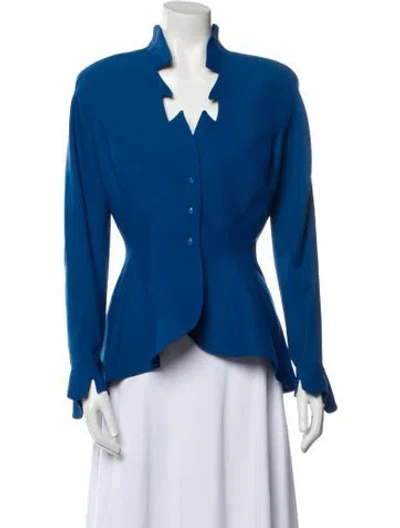 Pre-owned Mugler Vintage 1988 Jacket In Blue