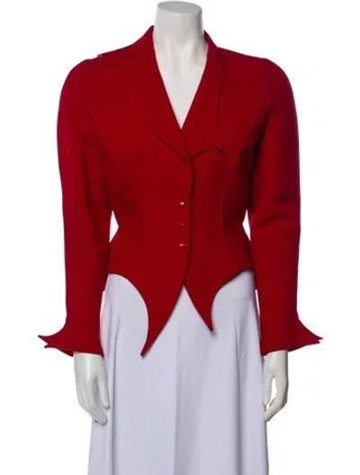 Pre-owned Mugler Vintage 1988 Skirt Suit In Red