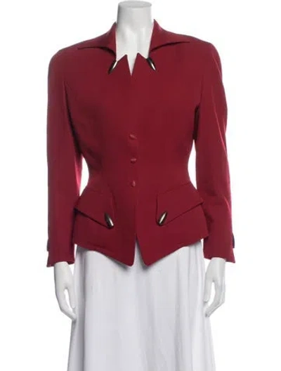 Pre-owned Mugler Vintage 1989 Blazer In Red