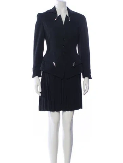 Pre-owned Mugler Vintage 1989 Skirt Suit In Black