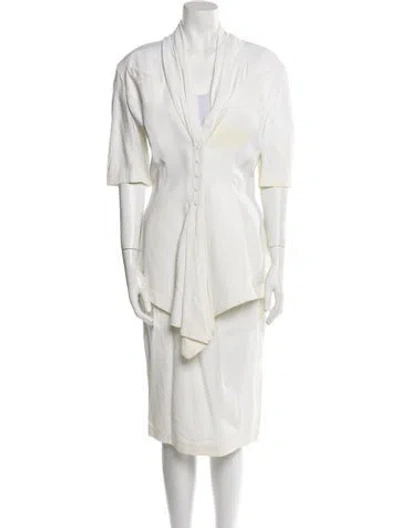Pre-owned Mugler Vintage 1989 Skirt Suit In Neutral