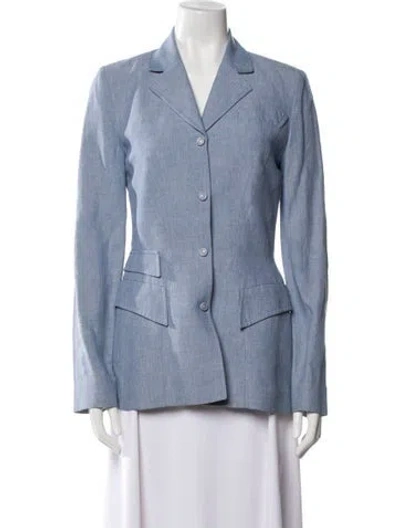 Pre-owned Mugler Vintage 1990's Blazer In Blue