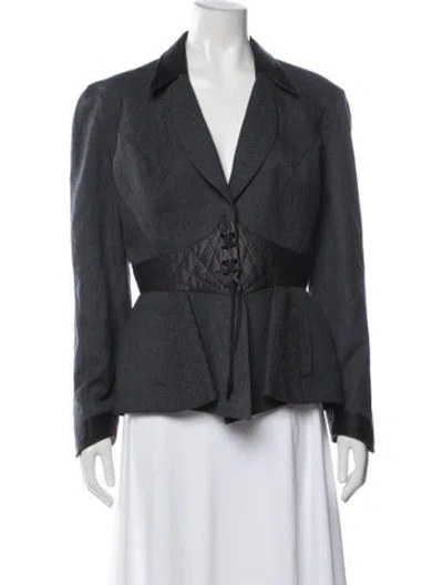 Pre-owned Mugler Vintage 1990's Blazer In Blue