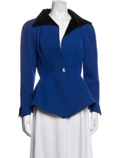 Pre-owned Mugler Vintage 1990's Blazer In Blue